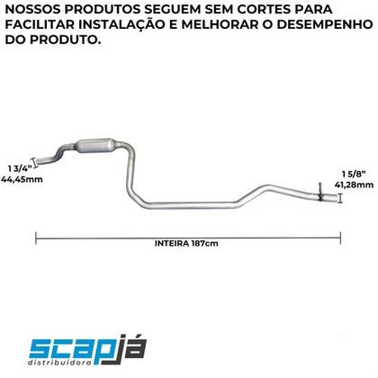Imagem de Escapamento Intermediário Fiesta Street Hatch 1.0 2000 2004
