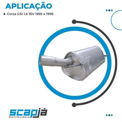 Imagem de Escapamento Silencioso Traseiro Corsa Gsi 1.6 16v 1995 1996