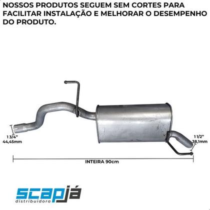 Imagem de Escapamento Silencioso Traseiro Fiat Palio 1.0 1.3 1.4