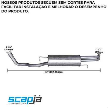 Imagem de Escapamento Silencioso Vw Bora 2.0 1999 2000 2001 2002