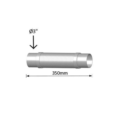 Imagem de Escapamento Tubo Flexível Universal 3 Polegadas X 350mm