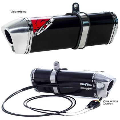 Imagem de Escape / Ponteira Coyote Modelo TRS 2 Way + Mais em Alumínio - XRE 300 Todos os Anos - Honda