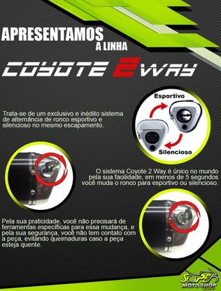 Imagem de Escape / Ponteira Coyote TRS 2 Way Alumínio - Fazer 250 ano 2009 até 2015 (Com Sonda Lambda) - Yamaha