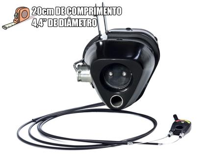 Imagem de Escape / Ponteira Coyote TRS 2 Way + Mais JUNIOR 20cm em Alumínio - Biz 100 2012 em Diante - Honda