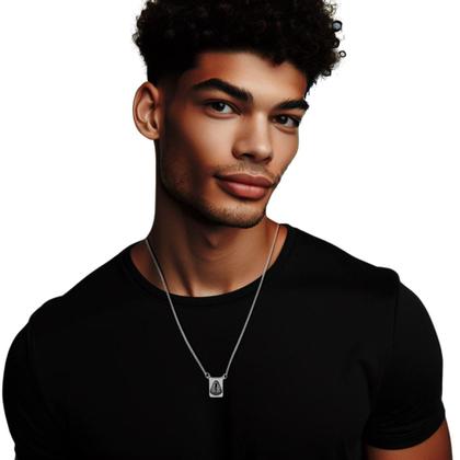 Imagem de Escapulário de Aço Orixá Obaluaê