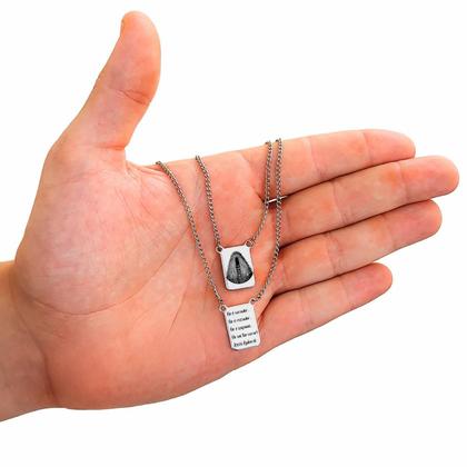 Imagem de Escapulário de Aço Orixá Obaluaê