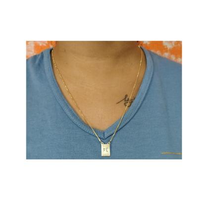 Imagem de Escapulário Folheado A Ouro Dizeres Fé E Ave Maria 60Cm