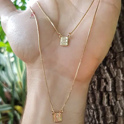 Imagem de Escapulário Masculino Banhado A Ouro 18k Dourado (10 Camadas)