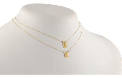 Imagem de Escapulário Masculino Ouro 18k Ns Aparecida S Jorge 60 Cm Js