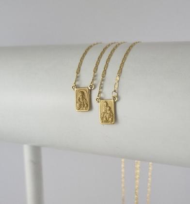 Imagem de Escapulário Masculino Piastrine 1.3 65 Cm S F Ouro 18k 750