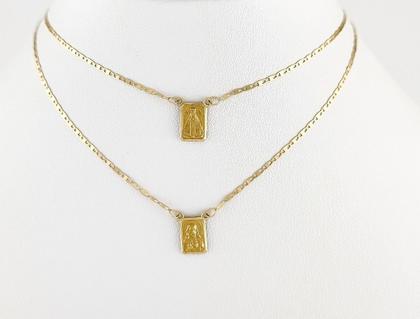 Imagem de Escapulário N S Aparecida Piastrine 1.3 70 Cm S F Ouro 18k