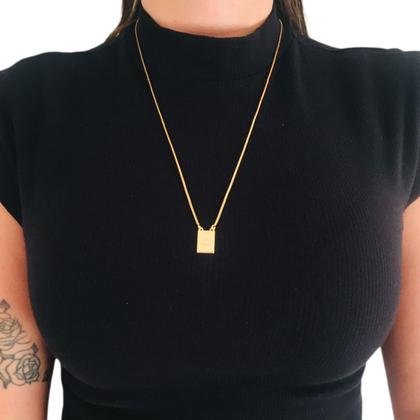 Imagem de Escapulário Olho Grego e Mão Hamsá Folheado a Ouro 18k