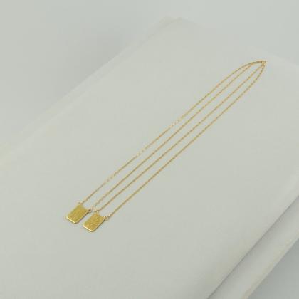 Imagem de Escapulário Ouro 18k 70 Cm 8x12 Simples Ns Do Carmo Sagrado