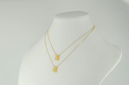 Imagem de Escapulário Ouro 18k 70 Cm 8x12 Simples Ns Do Carmo Sagrado