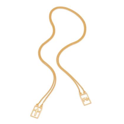 Imagem de Escapulário Rommanel  fé folheado a ouro tam 68cm 532008