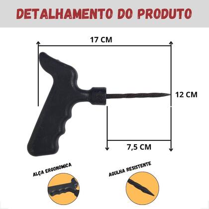 Imagem de Escariador De Remendo Para Pneus Macarrao Agulha
