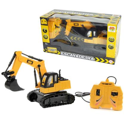 Imagem de Escavadeira Carrinho De Controle Com Fio Brinquedo 1:36