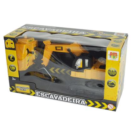 Imagem de Escavadeira Carrinho De Controle Com Fio Brinquedo 1:36