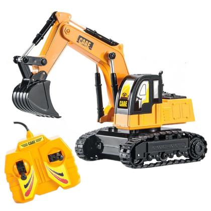 Imagem de Escavadeira Carrinho De Controle Com Fio Brinquedo 1:36