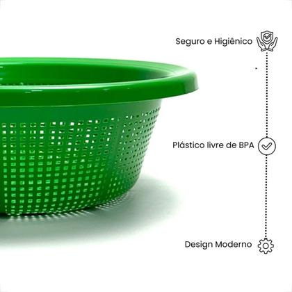 Imagem de Escorredor Cesto Multiuso Arroz Macarrão Frutas 27x12cm Livre Bpa