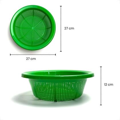 Imagem de Escorredor Cesto Multiuso Arroz Macarrão Frutas 27x12cm Livre Bpa