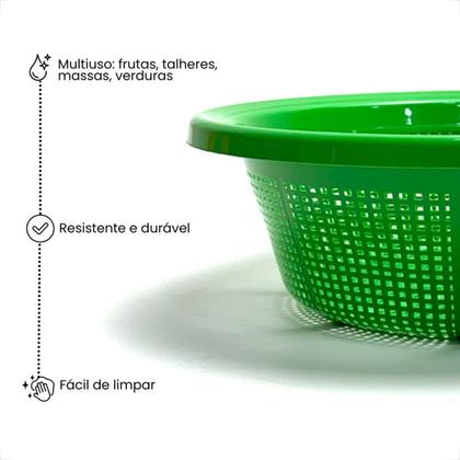 Imagem de Escorredor Cesto Multiuso Arroz Macarrão Frutas 27x12cm Livre Bpa