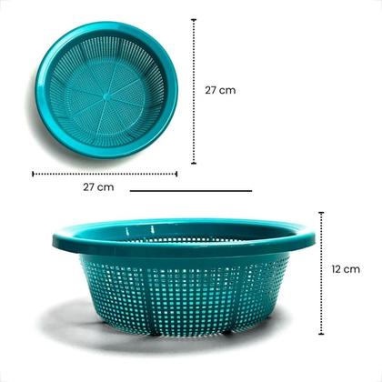 Imagem de Escorredor Cesto Multiuso Arroz Macarrão Frutas 27x12cm Livre Bpa