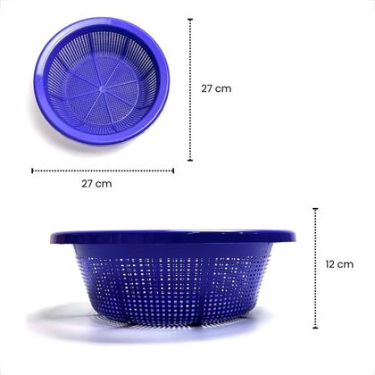 Imagem de Escorredor Cesto Multiuso Arroz Macarrão Frutas 27x12cm Livre Bpa