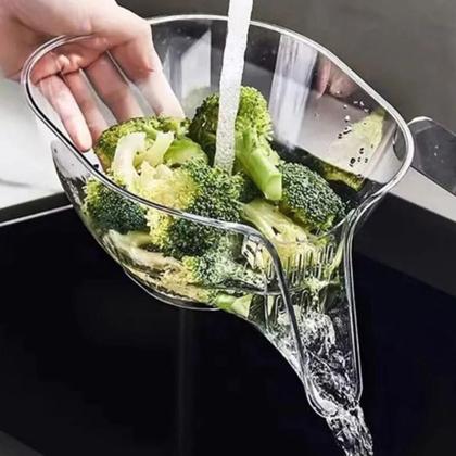 Imagem de Escorredor De Alimentos Em Acrílico Funil Multiuso Cesto