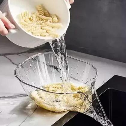 Imagem de Escorredor De Alimentos Em Acrílico Funil Multiuso Cesto