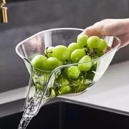 Imagem de Escorredor De Alimentos Em Acrílico Funil Multiuso Cesto