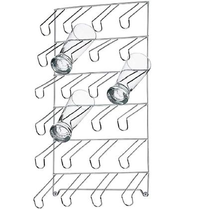 Imagem de Escorredor de Copos Suspenso 20 Lugares Parede Aço Inox Organizar Louça Cozinha Vertical Prático