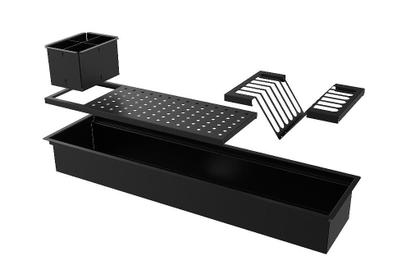 Imagem de Escorredor De Embutir / Sobrepor Calha Inox Úmida Preto 75cm