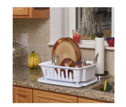 Imagem de Escorredor de Louça 14 Pratos Com Porta Copos Talheres e Bandeja