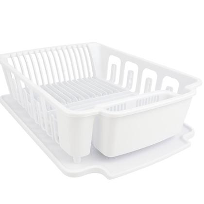 Imagem de Escorredor de Louça 14 Pratos Com Porta Copos Talheres e Bandeja