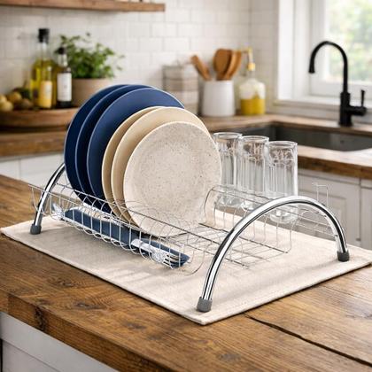 Imagem de Escorredor De Louça Arco Cromado Pequeno Madefer Inox