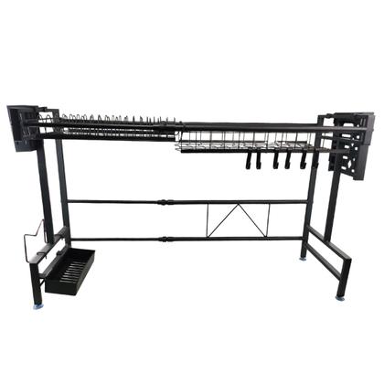 Imagem de Escorredor de Louça Cozinha Modular Pia Bancada Suspenso Ajustavel Louça Prato Copo Utensilios Organizaçao Gancho Prateleira Resistente Duravel