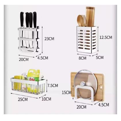 Imagem de Escorredor De Louça Cozinha Suspensa Modula Pia Rack Organizador De Pratos Estante Inox