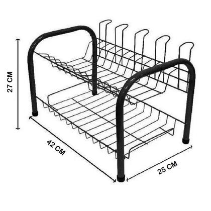 Escorredor De Louça Inox Cromado Pratos Porta Copos Cozinha - Jump Aramados Imagem de Escorredor De Louça Inox Cromado Pratos Porta Copos Cozinha