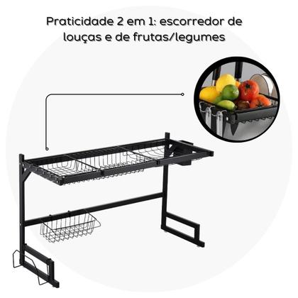 Imagem de Escorredor de Louças 2 Andar para Pia Bancada Suspenso Resistente