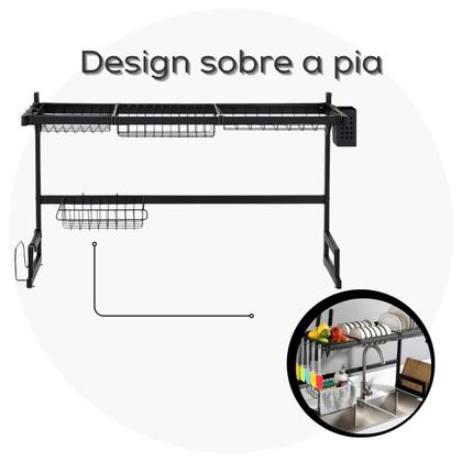 Imagem de Escorredor de Louças 2 Andar para Pia Bancada Suspenso Resistente