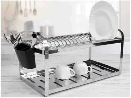 Imagem de Escorredor de Louças Inox Brinox Suprema 2099/120 - 20 Pratos