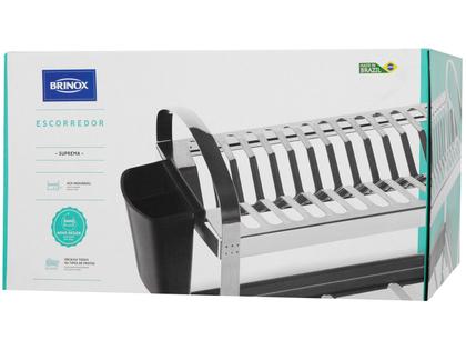 Imagem de Escorredor de Louças Inox Brinox Suprema 2099/120 - 20 Pratos