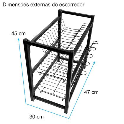 Imagem de Escorredor De Louças Pratos E Talheres 3 Andares