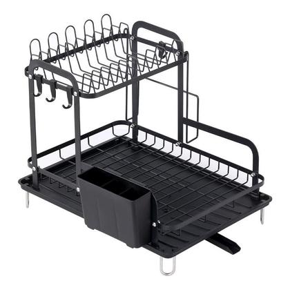 Imagem de Escorredor de Louças Pratos Grande com Bandeja Cor:Preto