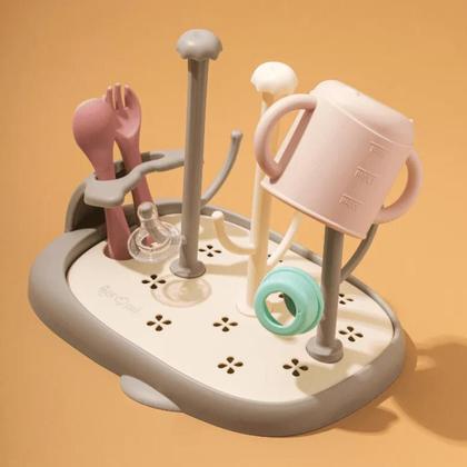 Imagem de Escorredor De Mamadeira e Bicos Chupeta Baleia Petit Piá