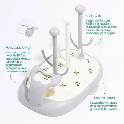 Imagem de Escorredor De Mamadeira e Bicos Chupeta Baleia Petit Piá