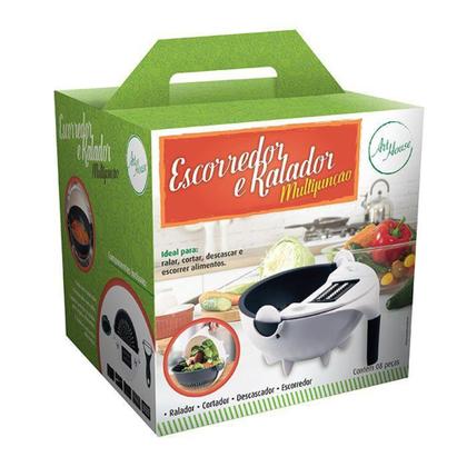 Imagem de Escorredor e Ralador Multiuso Rala Corta Descasca Alimentos multiuso lava legumes - Art House