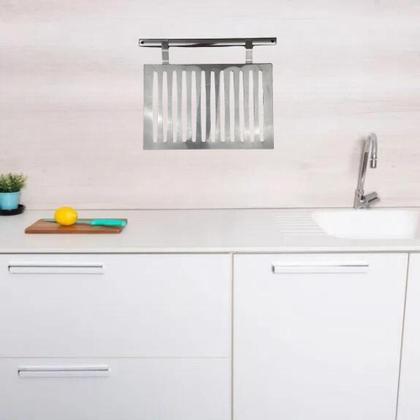 Imagem de Escorredor Louca Aço Inox Parede Secador Dobrável 12 Pratos Mak Inox Original