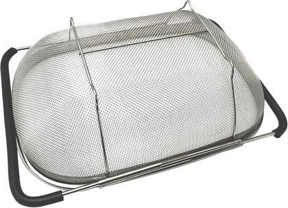 Imagem de Escorredor Pia Inox Peneira Alça Retrátil Fruteira Arroz Macarrao Frutas